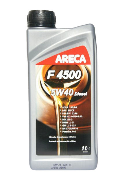 Моторное масло ARECA F4500 DIESEL 5W-40, 1л